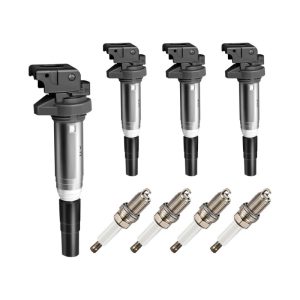 GAGOLCAR UF667 Ignition Coil Pack and Iridium Spark Plugs Set for BMW 2.0L
