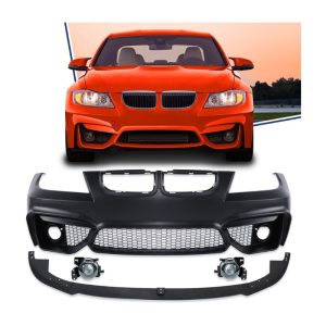 PENSUN F80 M4 Style Front Bumper with Fog Lights for 2006-2008 BMW E90 E91 3 Series