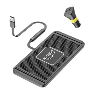 POLMXS C2Y 15W Fast Wireless Car Charging Pad for iPhone and Samsung Galaxy