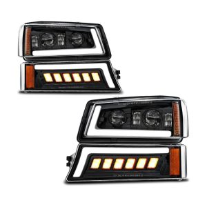 Z-OFFROAD DOT Approved LED Headlights Assembly with DRL and Turn Signal for 2003-2006 Chevy Silverado and Avalanche