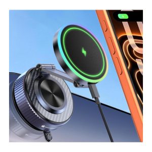 15W MagSafe Wireless Car Charger Mount with 360° Adjustable Arm for iPhone and Android