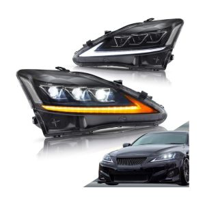 LED Projector Headlights with Sequential Indicator for 2006-2012 Lexus IS250 IS350 ISF IS220d